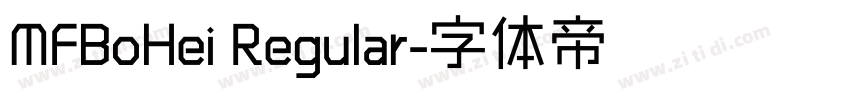 MFBoHei Regular字体转换